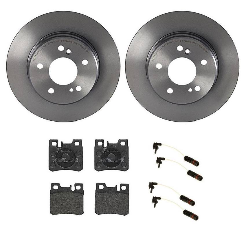 Mercedes Brembo Brakes Kit - Pads and Rotors Rear (278mm) (Low-Met) 005420172041 - Brembo 1539217KIT